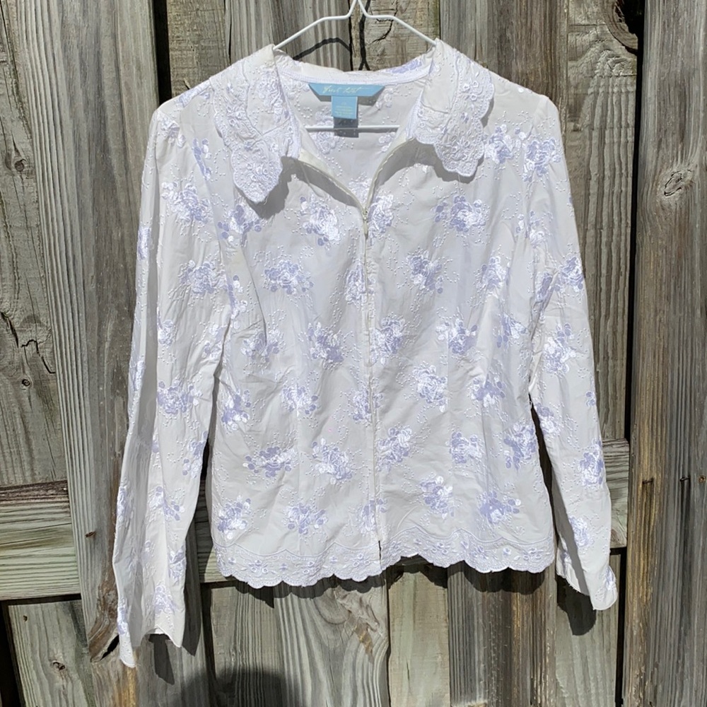 Fresh Twist Cotton Long sleeve Zipper Blouse